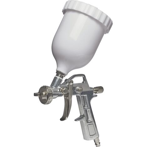 Original Einhell Farbspritzpistole mit Fließbecher (Kompressor-Zubehör, 600 ml Fließbecher, Farbmengenregler, Punkt-/Breitstrahlregler, drehbare Düse, inkl. Stecknippel)