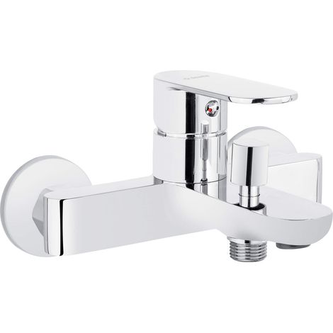 Grifo monomando mural para bañera y ducha, cromado Alpinia