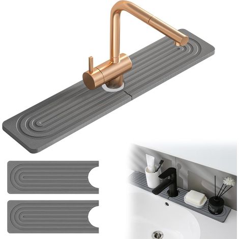 Kitchen Sink Tap Mat 45 x 10 cm Absorbent Tap Contour (1/5)