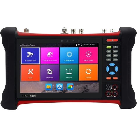 Testeur de vidéosurveillance prenant en charge la caméra IP Testeur IP CCTV Six En Un TVI 8MP, CVI 8MP, AHD 5MP/HD SDI/EX-SDI Moniteur De Testeur De Vidéosurveillance Avec Test De Câble RJ45 TDR For X (1/5)