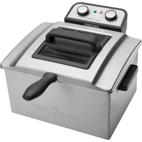 Profi-cook PC-FR 1038 freidora eléctrica 5 litros plateado negro (1/3)
