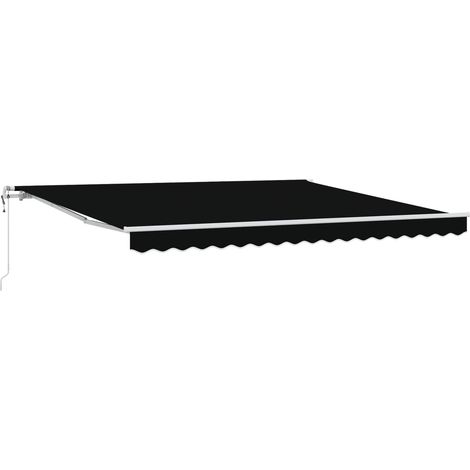 Elektrische ausziehbare Markise Schwarz 400 x 300 cm