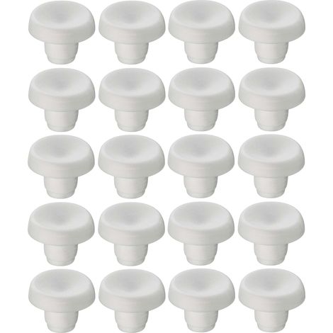 Cyclingcolors – 20x Amortisseur de butée en plastique Delrin blanc 5mm – Butoir meuble porte placard cuisine – Protection contre chocs