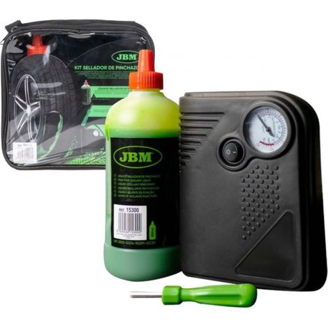 JBM 54013 Kit Compressore Aria e Liquido Sigillante Ripara Pneumatici Auto Moto (1/5)