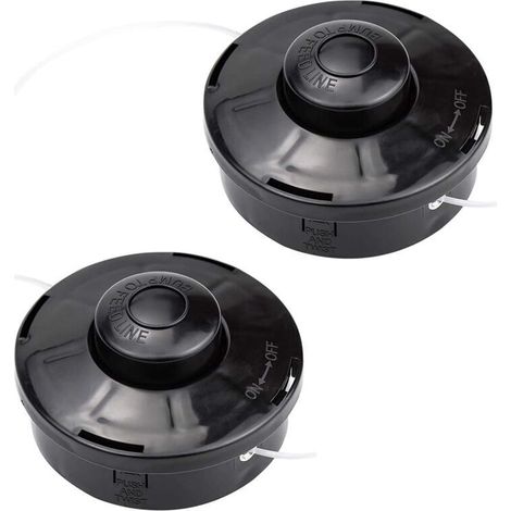 2 Stück universelle automatische Doppelgewinde-Trimmerkopf-Zubehörteile M10 x 1,25 für Rasentrimmer-Ersatzfadenspule Multifunktionswerkzeug-KZQ