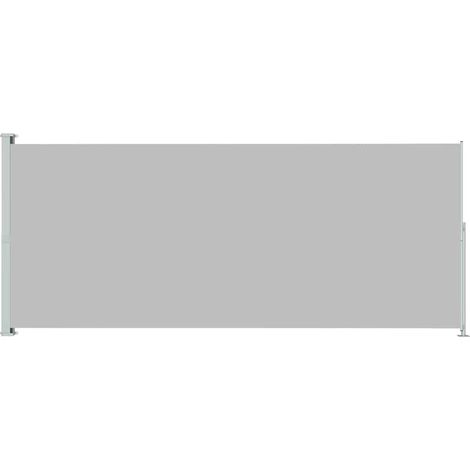 Toldo lateral retráctil para patio gris 220x500 cm vidaXL