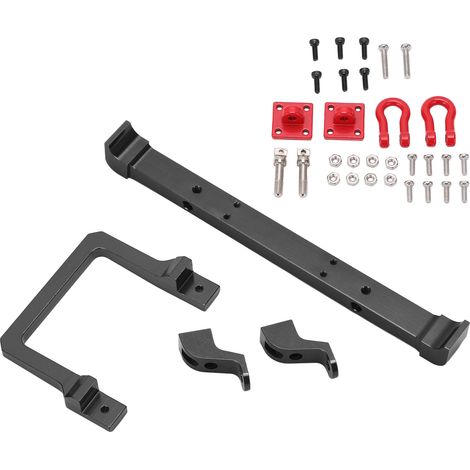 Pare-chocs avant en alliage d'aluminium pour voiture RC MN D90 99s 1/10, pièce de rechange métallique noire (1/5)