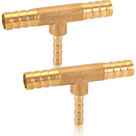 Lot de 2 raccords de tuyau en T de 12 x 8 x 12 mm (1/5)