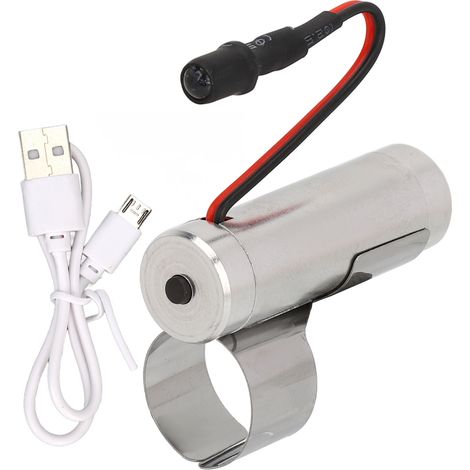 Lampe LED pour pouce avec angle d'éclairage réglable, recharge USB et cure-oreille en acier inoxydable (1/5)