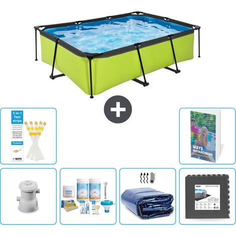 Exit Pool Rechteckig - 220x150x65 cm - 7-teilig S233