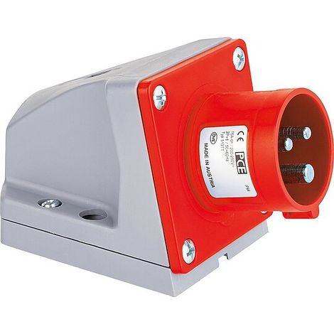 CEE-Wandgerätestecker 16A, 5-polig, 400V Twist, IP44 - Schraubklemmen