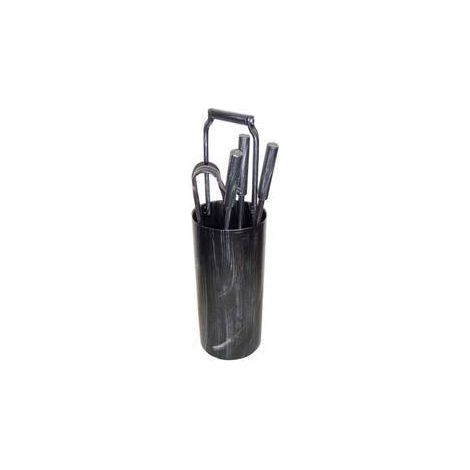 C SET ATTREZZI CAMINO C/CONTENITORE 5 PZ