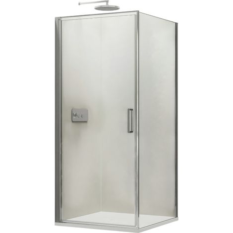 BERNSTEIN - Cabine de douche d'angle 90x90x195cm, installation au choix gauche ou droite, verre NANO 6mm - EX416S (1/5)