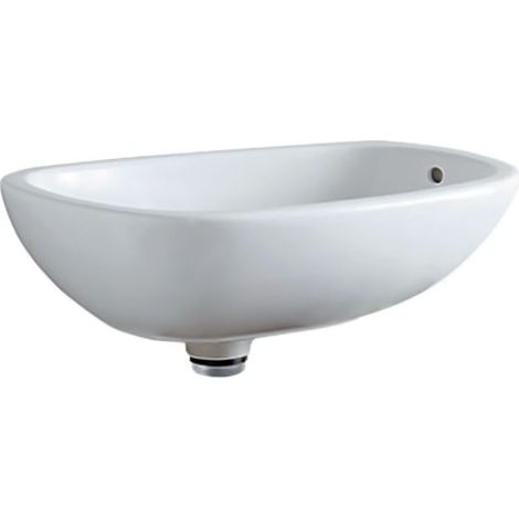 Geberit CITTERIO lavabo da appoggio L.56 cm, senza foro per rubinetteria, con troppopieno e piletta di scarico, colore bianco finitura KeraTect 500.543.01.1 (1/5)