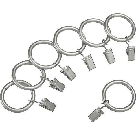Gardinenstangenclips für 1-Zoll-Stangen, 20er-Set, Silber