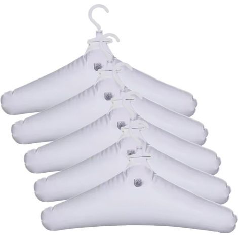 5-teiliges Reisekleiderbügel-Set – Aufblasbarer, faltbarer Kleiderbügel – Tragbar, winddicht und rutschfest für die Reisevorbereitung (1/5)