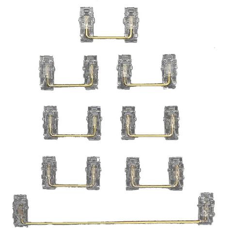 Stabilisateurs pour clavier mécanique transparents en fil d'acier 6,25u Satellite Axis-104-