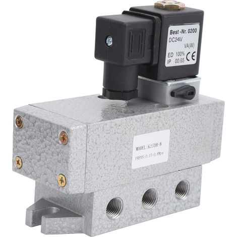 Électrovanne 5 voies 2 positions, commande électrique unique, alimentation 24V DC, K25DH-8DC, usage industriel (1/5)
