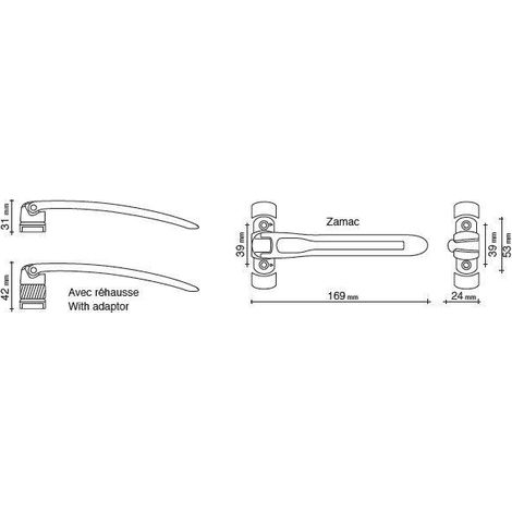 Entrebaîlleur de sécurité MOST pour porte couleur dorée SOCONA M2