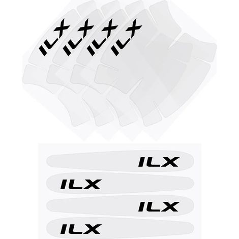 (Convient pour ILX) Autocollants transparents pour poignées de porte extérieures de voiture, résistants aux rayures, accessoires de protection compatibles avec Acura MDX, YD3, RDX, ILX et TLX. (1/4)