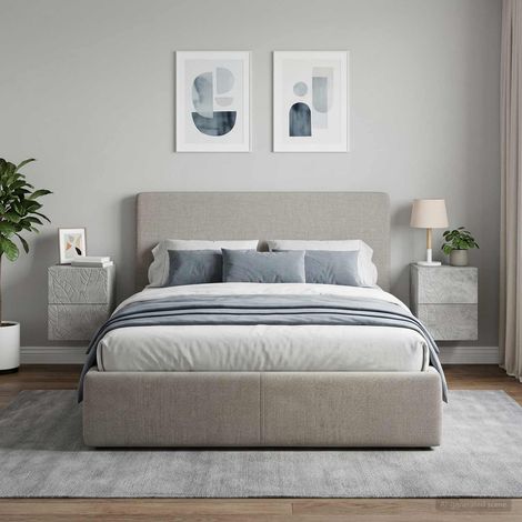 vidaXL Mobiletto da notte a muro 2 pcs Grigio Cemento
