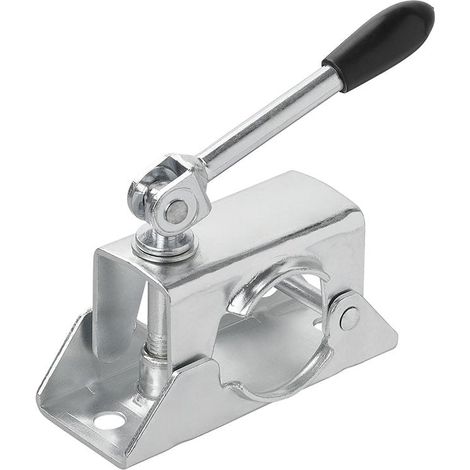Collier de serrage 48 mm avec axe inclinable pour roue jockey