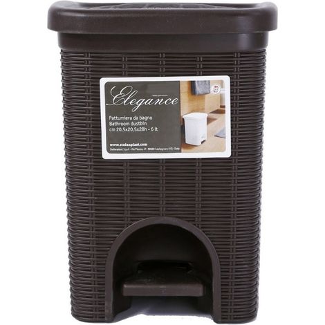 POUBELLE À PÉDALE ÉLÉGANT MOKA 6 L STEFANPLAST (1/5)