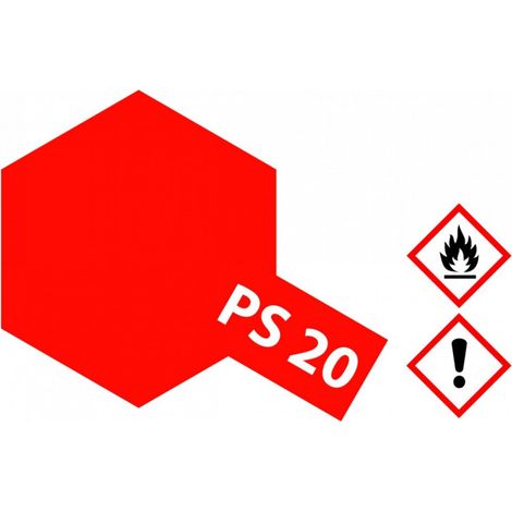 PS-20 Flourescent Red Polycarb. 100ml