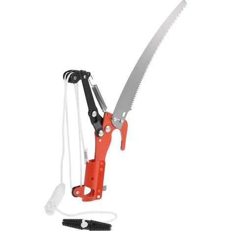 Scie et sécateur 2 en 1, sécateur à 3 poulies en fer pour branches hautes (1/5)