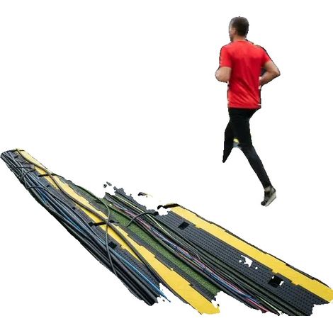 Kabelbrücke, 1 Kanal, 100 cm Länge, armeegrün (1/2)