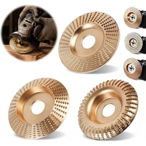 Angle Grinder Polishing Disc 100mm x 16mm 3pcs Wood Carving Discs for Grinder for Cutting, Shaping, Sanding and Polishing Wood (1/5)