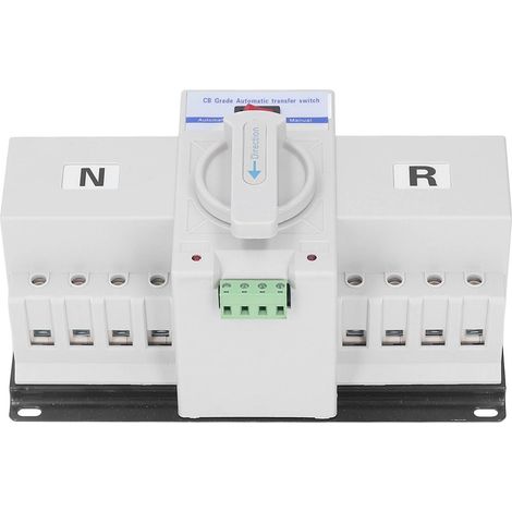 Commutateur de transfert automatique biphasé 400V 63A avec protection contre les courts-circuits pour maison et bâtiment. (1/5)