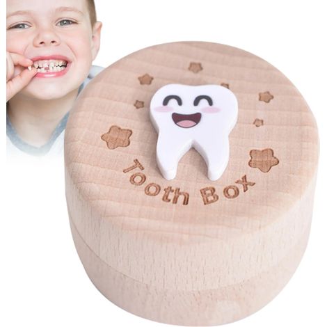 Scatola portaoggetti in legno – denti + capelli – un cimelio di famiglia per bambino/bambina (1/5)