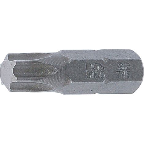 BGS  Bit  de  impacto  hexagonal  exterior  8  mm  (5/16")  perfil  en  T  (para  Torx)  T45  -  8165 (1/2)
