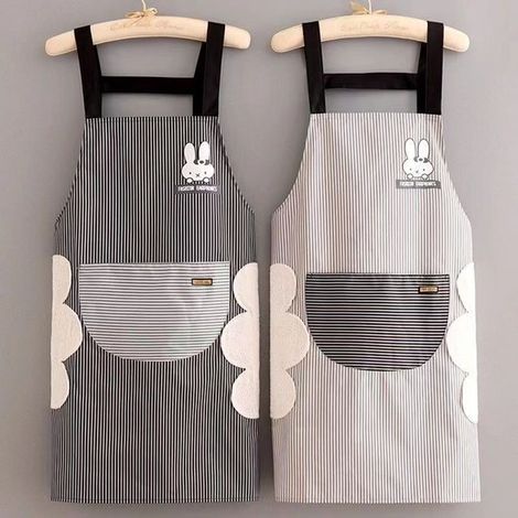 Grembiuli, grembiuli da cucina per donna, grembiuli da cucina, grembiule da cucina idrorepellente e oleorepellente con tasche, set da due pezzi (1/5)