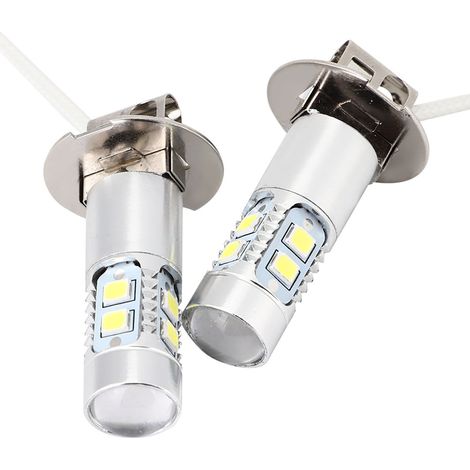 Deux ampoules LED convertibles 50W 6000K-6500K pour phares et feux de brouillard (lumière blanche) (1/5)