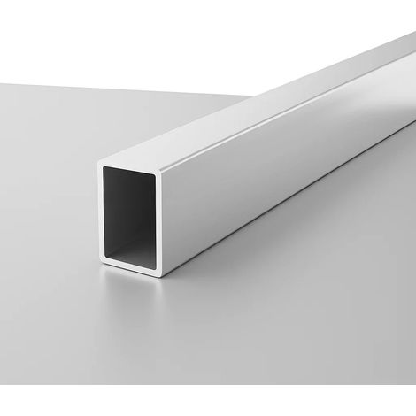 Profilo di compensazione rettangolare in alluminio cromato per box doccia linea Ted