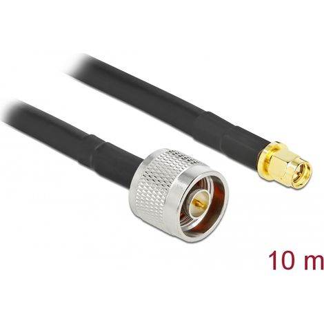 Delock Antennekabel N Stecker zu SMA Stecker LMR/CFD300 10 m low loss