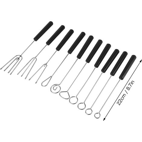 10Pcs DIY Baking Supplies Stainless Steel Chocolate Dipping Fork Set (1/5)
