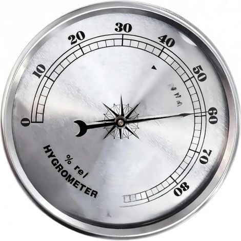 Ensemble baromètre/thermomètre/hygromètre analogique rétro avec cadre en métal de 90 mm de diamètre pour pression et température (1/5)