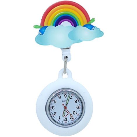 Montre suspendue lumineuse en silicone nuage de couleur blanche