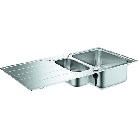 Grohe - Spülbecken K500 mit automatischem Ablauf, 100x50 cm, gebürsteter Edelstahl 31572SD1 (1/5)