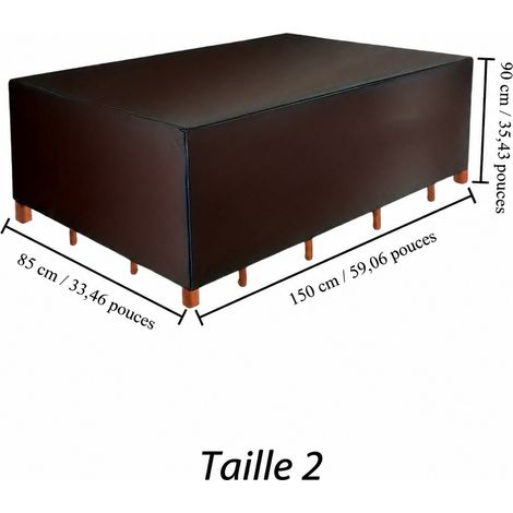 Housse de protection pour mobilier de jardin tissu Oxford noir 300 × 250 × 90 cm 300 250 90cm 25 × 23 × 4 cm 400 g – Livraison gratuite