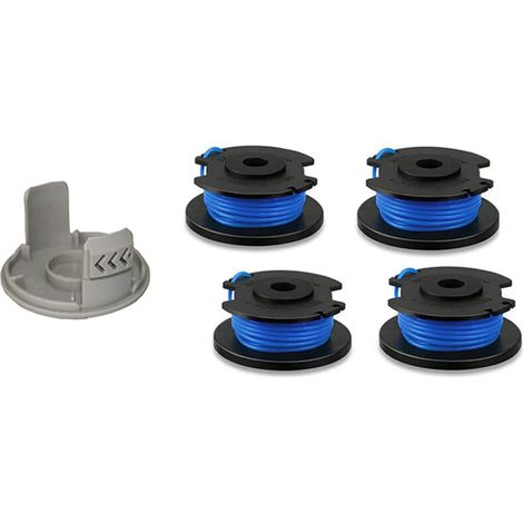 Ryobi One Plus AC14RL3A 18V 24V 40V Bobina di ricambio da 3 m 0,1 cm, alimentatore per automazione cordless con cappuccio AC14HCA (4 bobine, 1 cappuccio) (1/4)