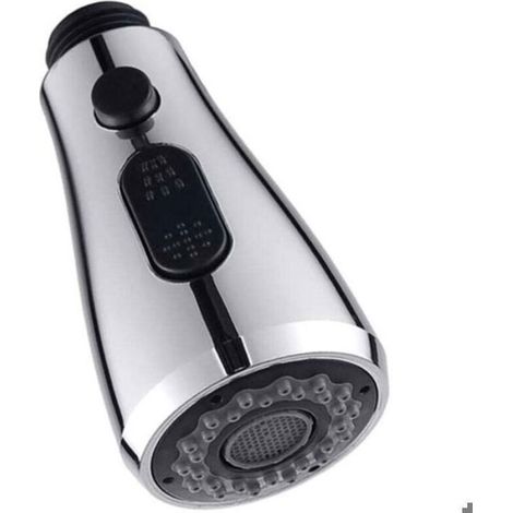 Douchette Evier Cuisine - 3 Modes - Bouton Poussoir pour Changement de Fonction - Compatible avec la Plupart des Robinets - 1 Pièce (1/4)