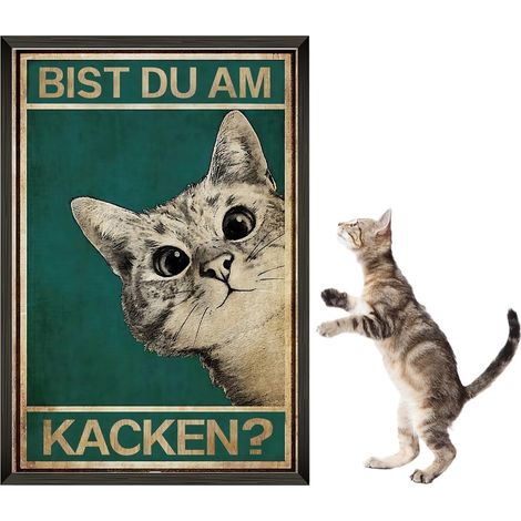 Poster pchat, décoration de salle de bain et WC et salle de bain d'invités, dicton drôle, décoration de toilettes, toilettes d'invités (20 cm x 30 cm) (1/5)