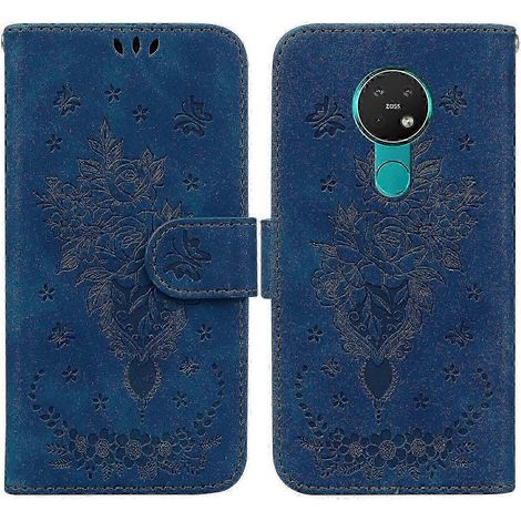 Echtlederhülle mit rosa Schmetterlingsprägung für 6,2/7,2 Zoll - Premium-Schutzhülle für Smartphones (1/4)