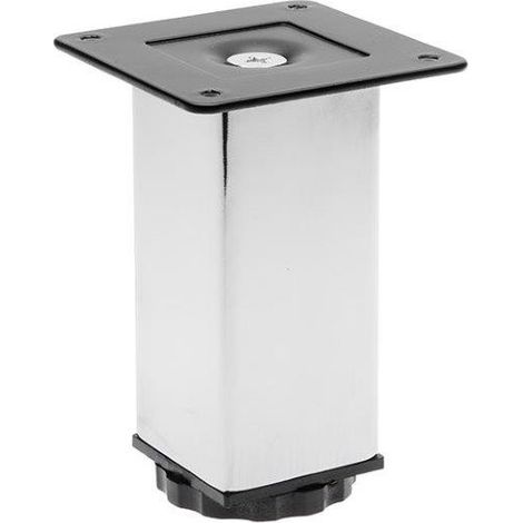 Piede Quadro Metallo Regolabile 40x100H Cromato