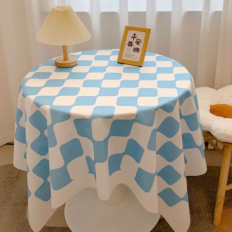 Nappe À Carreaux Style Moderne Pour Table De Salon Ou Bureau Étudiant En Tissu Résistant 1 Pièce (1/5)
