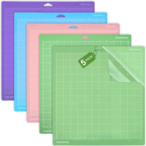 [JAMAIS UTILISÉ]5 Pièces 30,5 x 30,5CM Tapis de Decoupe pour Cricut Maker 3/Explore 3/Air/Air 2, Tapis de Decoupe avec 4 Adhésifs Différents, Tapis de Découpe de Remplacement avec Film Transparent Ant (1/5)